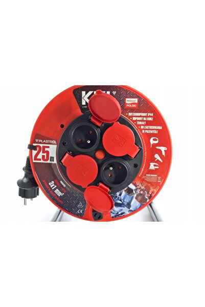 NO BRAND Cablu prelungitor 25m Ow 3X2,5 Z/0 Linie profesională 16A 3680W Ip44...