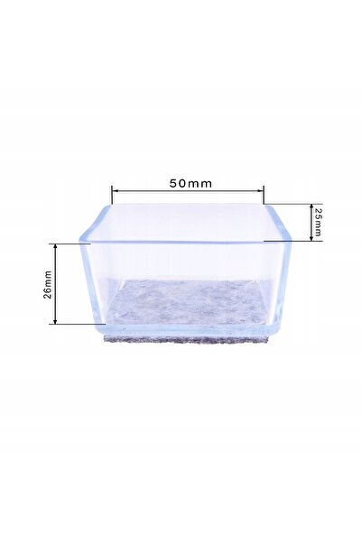 NO BRAND Filc 25X50Mm Capace din silicon pentru picioarele scaunelor X16