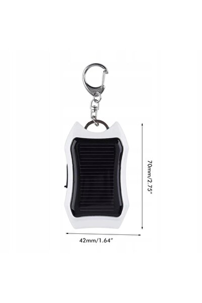 NO BRAND Mini Power Bank Încărcător Portabil Solar Lanternă LED Breloc USB