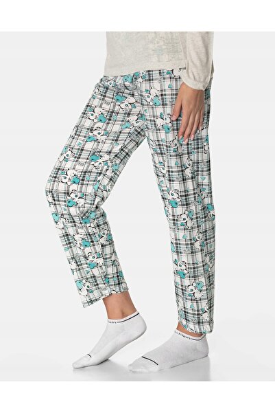 NO BRAND Pijamale subțiri de damă, din bumbac, cu tricou cu mânecă lungă și p...