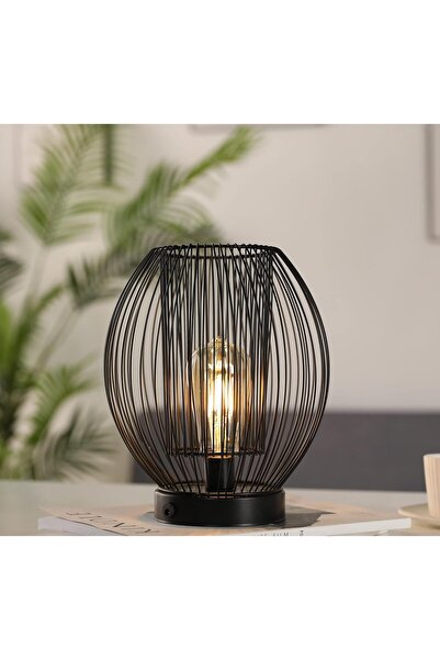 NO BRAND Lampă de masă LED, culoare neagră, pentru casă și grădină, încărcare...