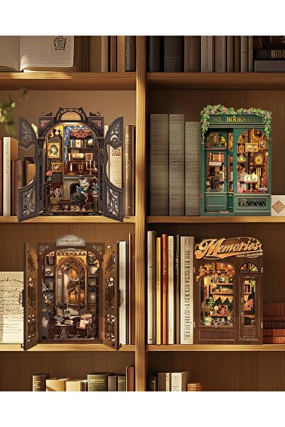 NO BRAND Model de asamblat puzzle 3D din lemn, Casă-bibliotecă magică, Kit cu...