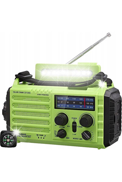 NO BRAND Radio de rețea alimentat cu baterii AM, FM, SW, Radio solar portabil...