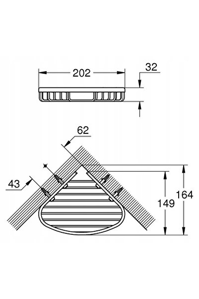 Grohe BauCosmopolitan săpunieră de perete din metal cromat 40664001