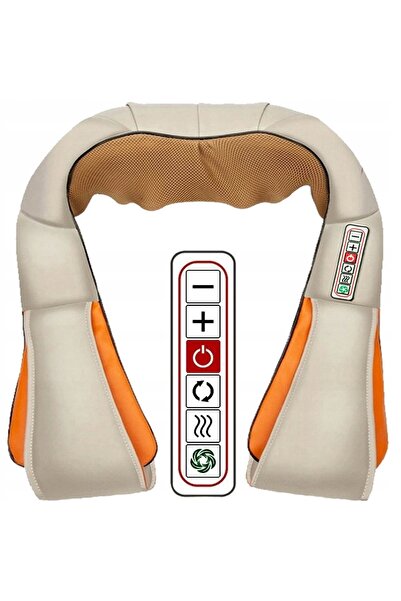 NO BRAND Aparat de masaj Shiatsu 3D cu 6 moduri, încălzire și lumină, pentru ...