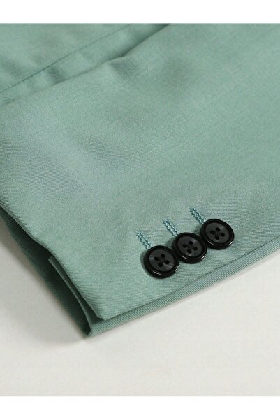 NO BRAND Costum din două piese, verde mentă, simplu, clasic, sacou și pantalo...