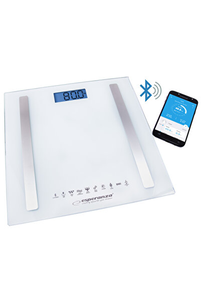 NO BRAND Cântar de baie digital din sticlă 180 kg IMC 8 în 1 analitic Bluetooth