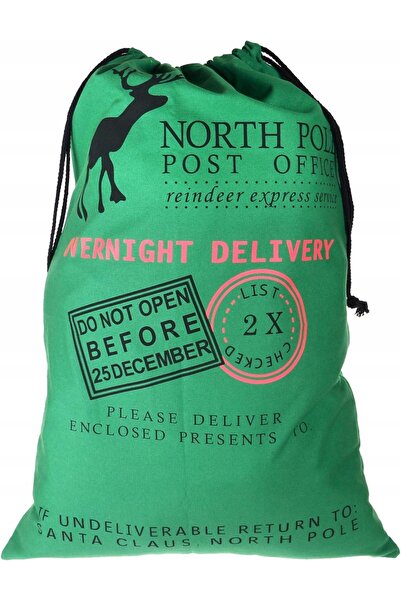 NO BRAND Sac de Crăciun 70×50 cm cu ren verde, pungă pentru cadouri