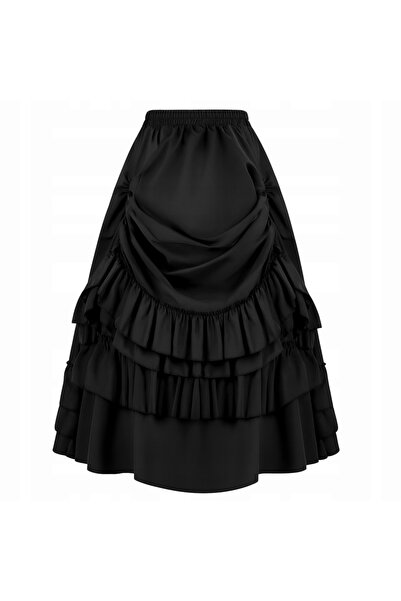 NO BRAND Fustă Cosplay Medievală Vintage Midi Victoriană XS S 164 176 cm