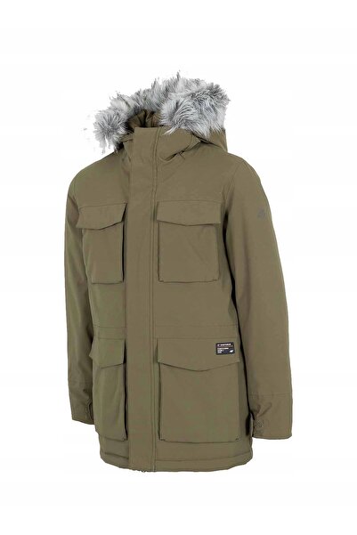 NO BRAND 4F Geacă de iarnă pentru băieți, tip parka, cu glugă, căptușită, ver...