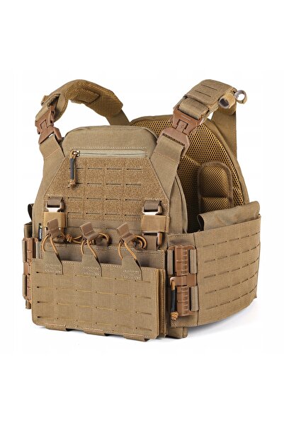 NO BRAND Votagoo vestă tactică port-plăci Guardian set militar - coyote M