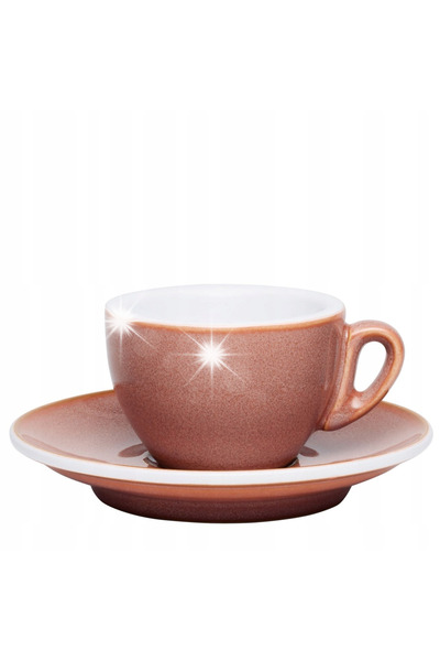 NO BRAND Ceașcă de espresso cu farfurioară 0,05 L Roz Cilio