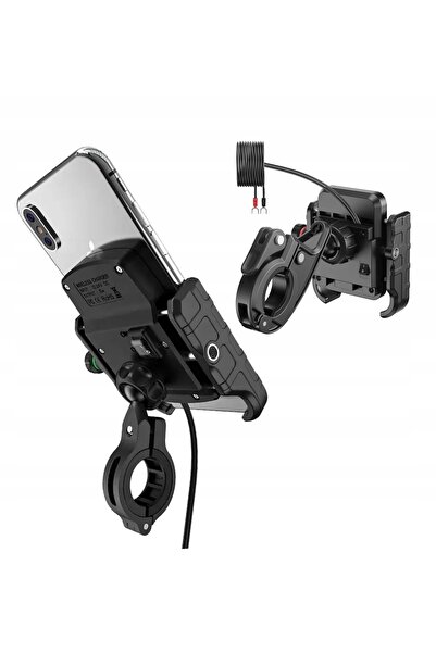 NO BRAND Suport telefon motocicletă cu încărcător rapid USB Qc3.0 și cablu