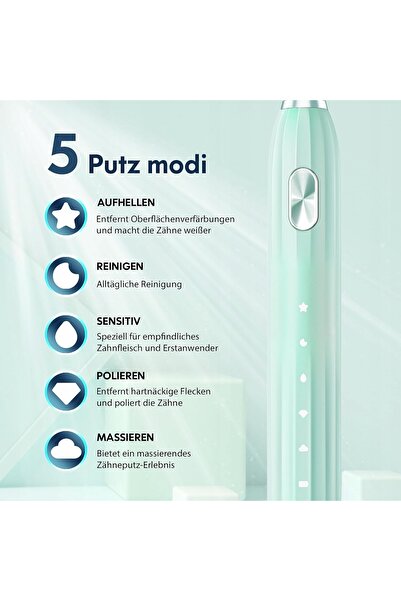 NO BRAND Periuță de dinți electrică Dada-tech cu 9 capete și 5 moduri