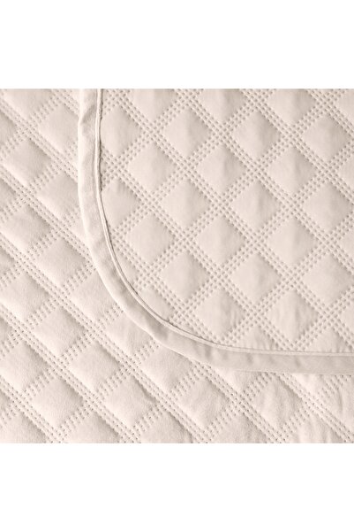 NO BRAND Husă de fotoliu matlasată din catifea Velvi 70x160 crem