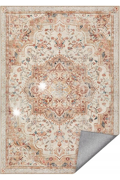 NO BRAND Covor antiderapant cu fir scurt 120 X 170cm Vintage Cappuccino/Bej