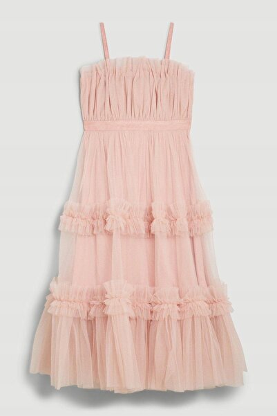 NO BRAND Rochie midi din tul transparent cu bretele KAREN MILLEN 42