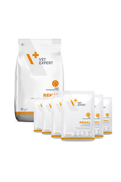 NO BRAND Vetexpert Dietă Veterinară Renală pentru Pisici 2kg Hrană Uscată