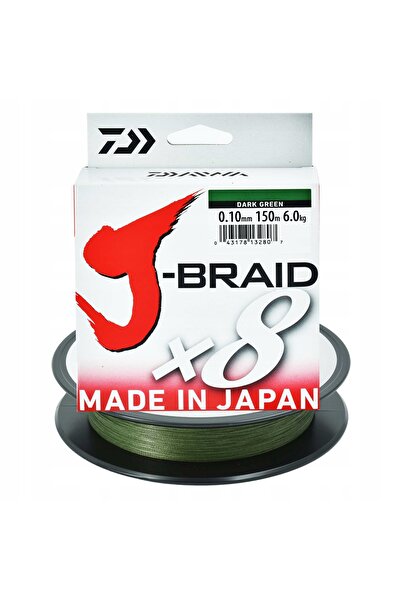 daiwa Fir împletit japonez J-Braid X8 8 fire 0.10mm 150m verde