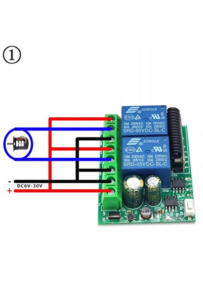 NO BRAND Releu cu telecomandă, cu telecomandă inclusă în carcasă, 433 Mhz, 6/...