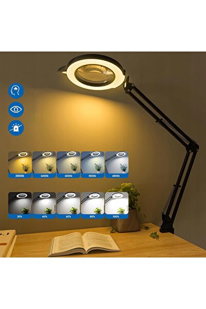 NO BRAND Lampă de birou, Lampă LED pentru înfrumusețare, Dimmer, Lupă, Lupă