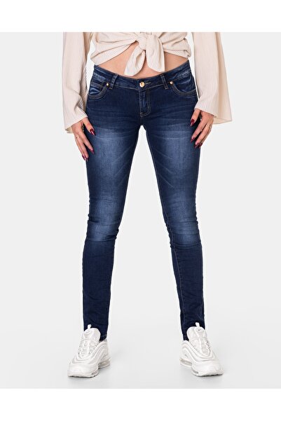 NO BRAND Pantaloni de damă blugi din denim, cu aspect uzat, elastici, 6057, 7...
