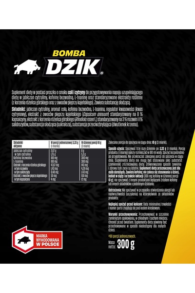 NO BRAND Bomba Dzik Cola & Lemon 300g