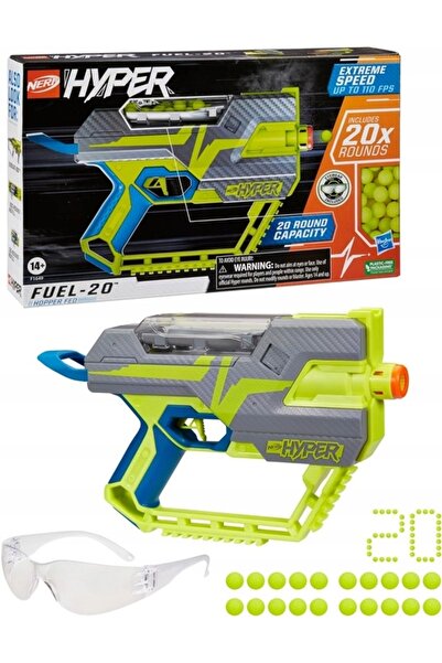 NO BRAND Blaster Nerf Hyper Fuel-20, 20 de bile + ochelari de protecție Hasbr...