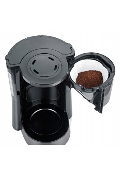 NO BRAND 1.25L 1000W Cafetieră espresso cu carafă de sticlă, argintie, Severin