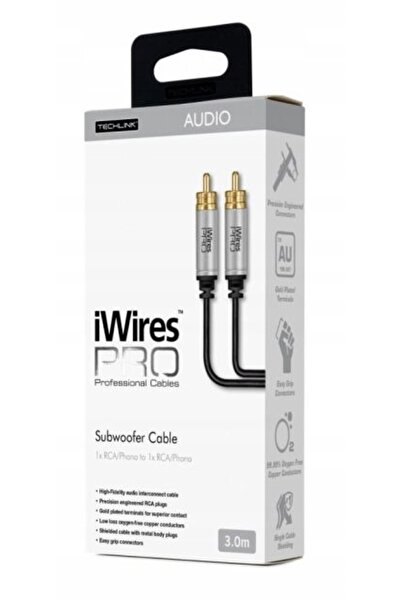 NO BRAND Cablu Subwoofer 1Xrca - 1 Rca Cinch Techlink Iwires Pro 711053 3m