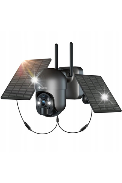 NO BRAND Cameră Solară de Exterior Rotativă Wifi 5MP 8000mAh Zoom 4X 6W 2 Pan...