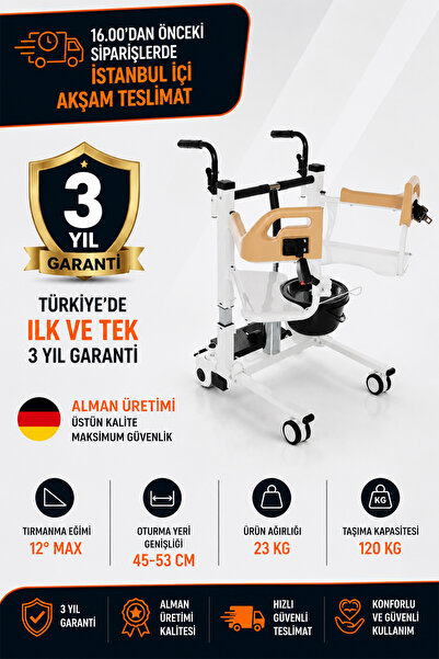Römer R451 Tuvalet Özellikli Manuel Hasta Transfer Lifti – Ayak Pistonlu, Kat...
