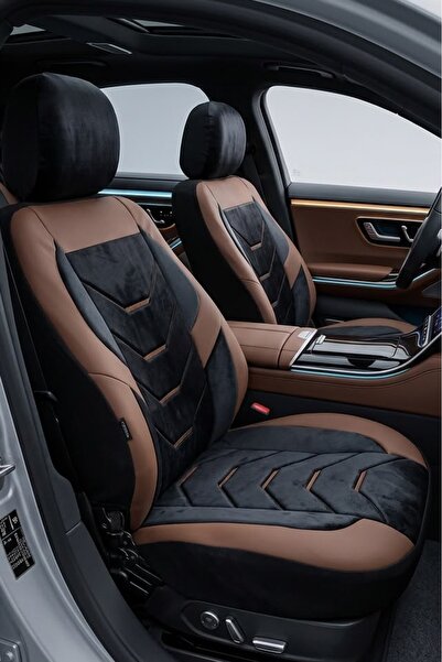 GM-DESIGN غطاء مقعد السيارة الفاخر من سلسلة أرينزا - مجموعة كاملة من 5 قطع