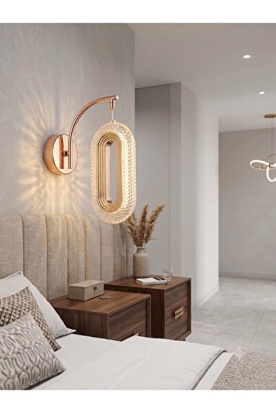 Alvina Aydınlatma Nera Shaped Led 3-Color Adjustable Gold Wall Sconce