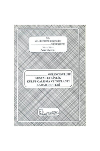 Kocaoluk Sosyal Etkinlik Kulüp Çalışma ve Karar Defteri