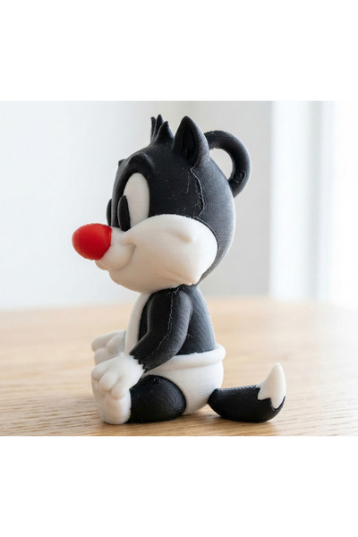 Generic Brand Cat Sylvester 3D Print Keychain Charm