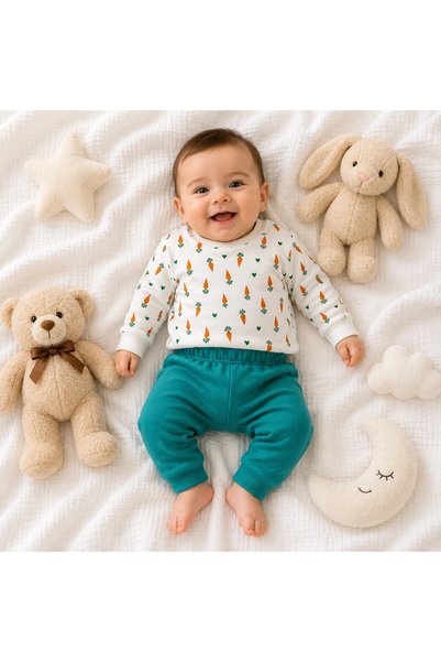BEBELON Carrot Printed Seasonal Baby Set
