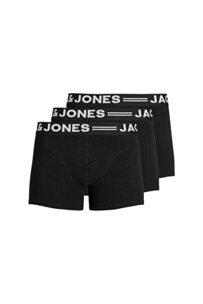 Jack & Jones Ανδρικά Μποξεράκια Μαύρα/Λευκά με Λογότυπο, Πακέτο 3 τεμαχίων 12...