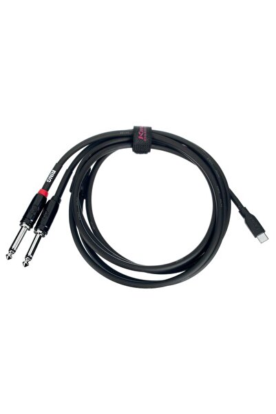 None Kirlin Cablu audio USB-C la 2x Jack 6.3mm 1.8m UY-C-392B-06
