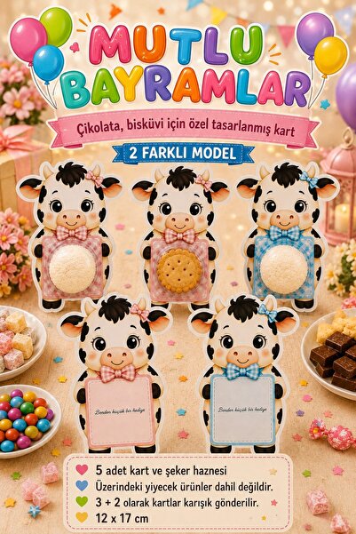 Emtory Home Möö Model 5 Adet Bayram Hediye Kartı - Çikolata vb. Hediye Kartı ...