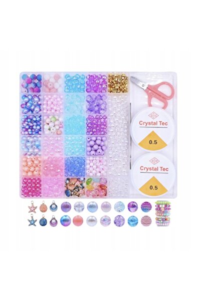 NO BRAND Mărgele Fiolet Set de Artizanat Cutie Mega 28 Compartimente Bijuteri...