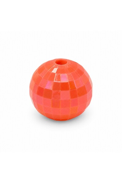 TRAKAV Sazan Boncuk Yemi Camgöz Disco Parlak Kırmızı UV Küçük Delikli 14 mm 2...