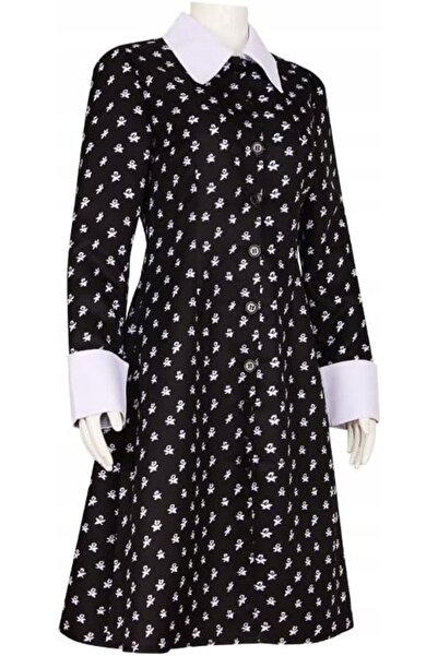 NO BRAND Rochie costum Wednesday Addams cosplay, mărimea S, 158-164 cm
