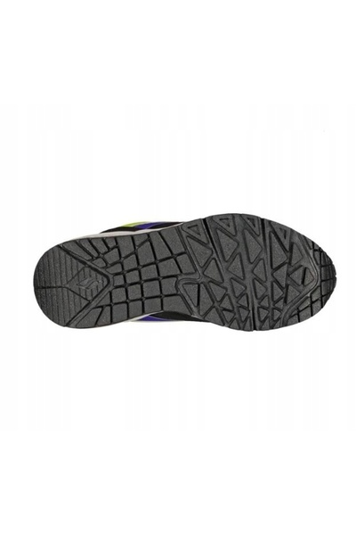 NO BRAND Adidași sport negri cu parte superioară colorată din piele sintetică...