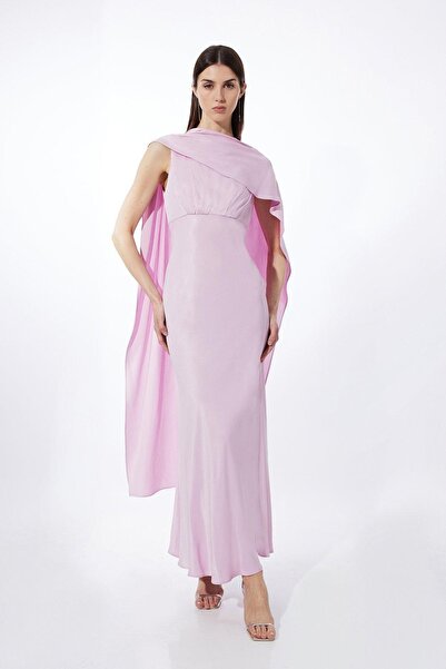NO BRAND Rochie maxi mulată din satin lila clasică Karen Millen 42