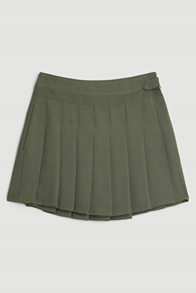 NO BRAND Fustă mini kaki plisată cu talie înaltă Karen Millen 38