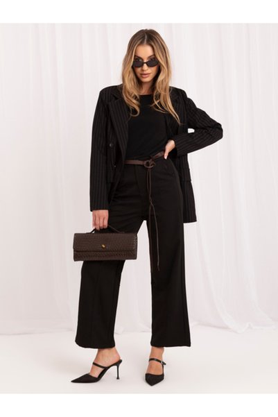 Italy Moda Γυναικείο Παντελόνι 7/8, Φαρδύ, ITALY MODA, Μαύρο, Κομψό για το Γρ...