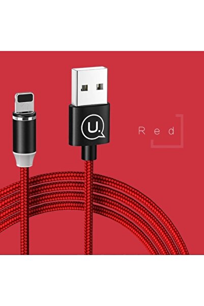 Usams Cablu de încărcare U-Sure USB-A la Lightning 2.1A 1m Roșu