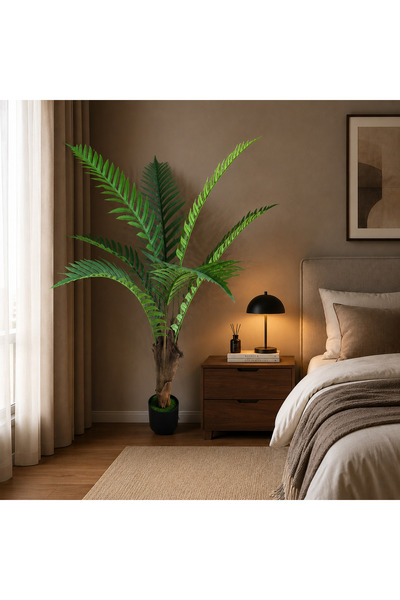 Alessandro DESIGN Decoratiune Roystonea Regia, 160 cm, 7 frunze, Verde