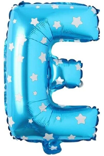 Yıldızan Letter E 16 Inch Blue Star Color Foil Balloon 36 cm (Blue) 931845